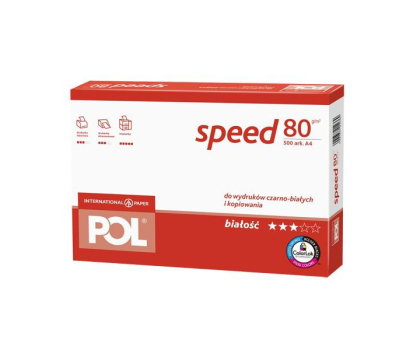 Papier POL Papier A4 Polspeed 80g - karton x5 ryza (2500 arkuszy)